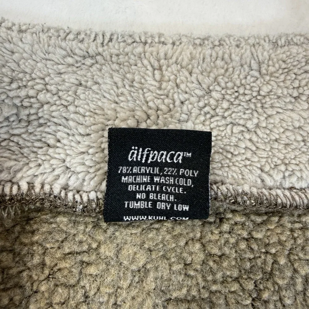 Kuhl Europa 1/4 Zip Fleece Sweater Size XL Pullover Sherpa Alfpaca Tan Jacket